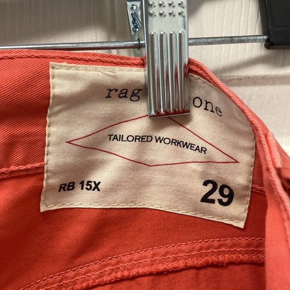 Rag & Bone Tailored Workwear RB 23X Coral Jeans - Size 29 - Picture 2 of 7